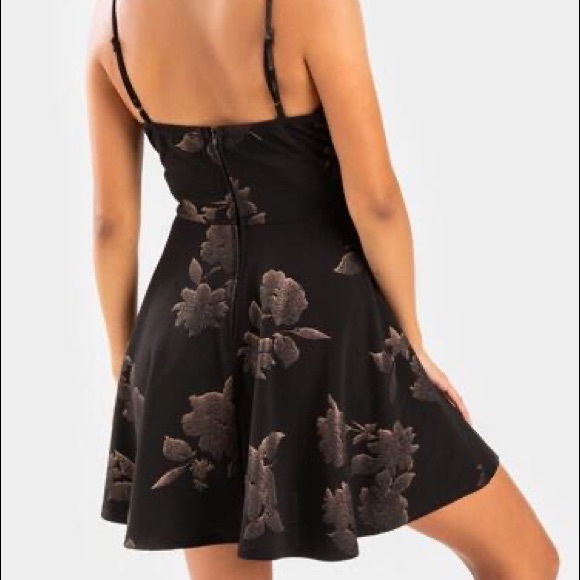 Grettah Gold Foil Mini Dress - Picture 3 of 5